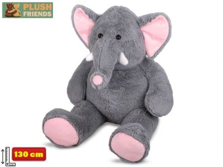 Plush Friends slon 130cm plyšový šedý 0m+