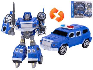 Auto policejní/robot 31cm s doplňky v krabičce