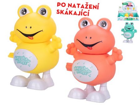 Žába 9,5cm po natažení skákající 3barvy