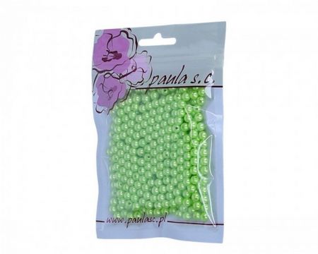 Korálky 6mm zelené plastové 50 g