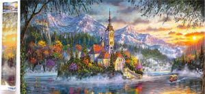 Diamantové malování 80x40cm, rezidence na ostrově<br /><br />