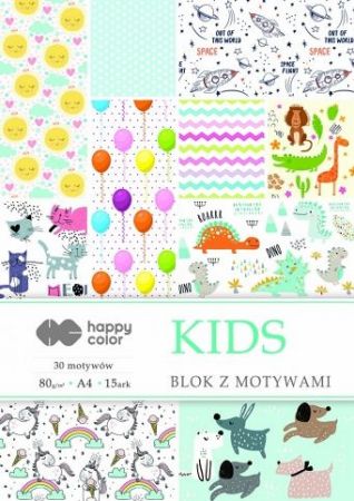 BLOKkreativní A4/15 listů KIDS 30 motivů Happy
