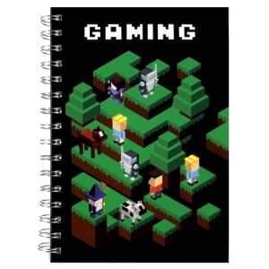 Blok se spirálou A5 tvrdé desky Pixel Game