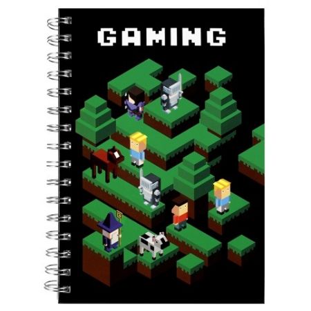Blok se spirálou A5 tvrdé desky Pixel Game