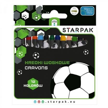 Voskovky 12 barev fotbal
