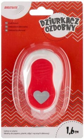 Dekorativní ozdobná děrovačka SRDCE 1,6 cm BREWIS D16-04