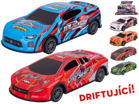 Auto driftující 17,5cm kov na setrvačník 2druhy 3barvy