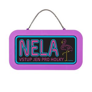 ALBI Neonová cedulka se jménem - Nela