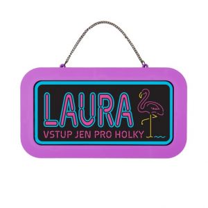 ALBI Neonová cedulka se jménem - Laura