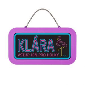 ALBI Neonová cedulka se jménem - Klára