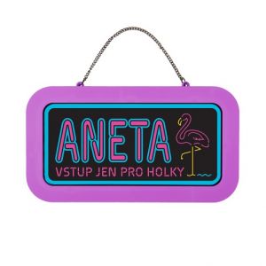ALBI Neonová cedulka se jménem - Aneta