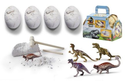 Sada na vykopání dinosaura vejce 4 ks