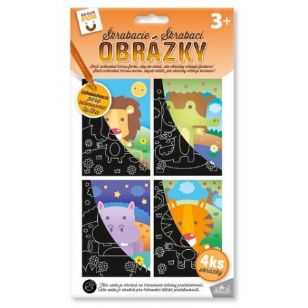 ARGUS Kreativní tvoření škrabací obrázky - zvířata z Afriky 19360005