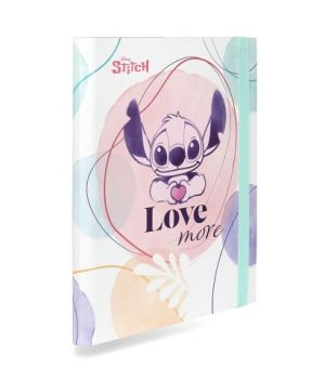 Desky na sešity A4 s širokou gumou - Stitch pastel vzor 2
