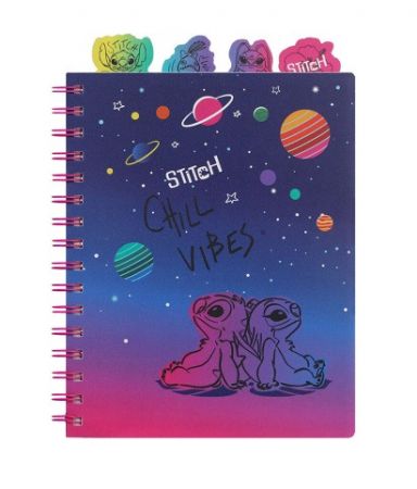 Spirálový notes A5 100 listů Stitch Chill Vibes