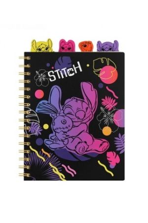 Spirálový notes STITCH A5 100l čtvereček vzor 2