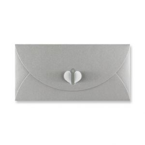 Barevná obálka DL LUX BUTTERFLY stříbrná