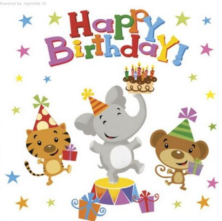 Happy B‚day Animals SDOG 0366 01 (Zvířecí oslava narozenin)