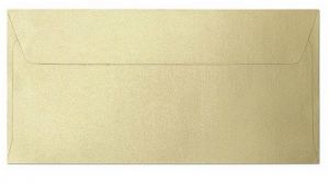 Ozdobné obálky Pearl - DL, 120 g/m2, zlaté, 10 ks