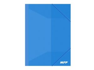 Složka M A4 modrá 3 klopá s gumou PP (MFP)