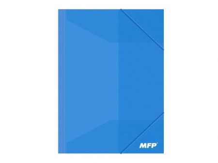Složka M A4 modrá 3 klopá s gumou PP (MFP)