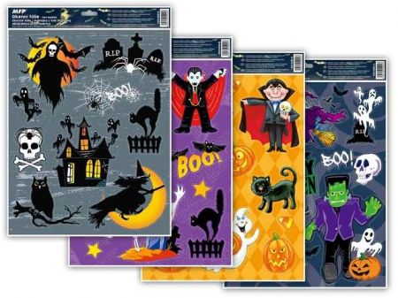 Okenní folie halloween glitr 30x42cm