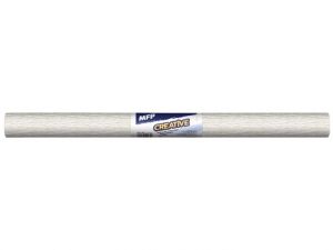 Krepový papír 50x200cm perleťový bílý