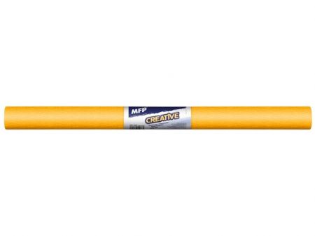 Krepový papír role 50x200cm světle oranžový