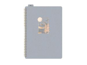 Blok s boční spirálou/gumkou A4 linka 80l/80g šedý