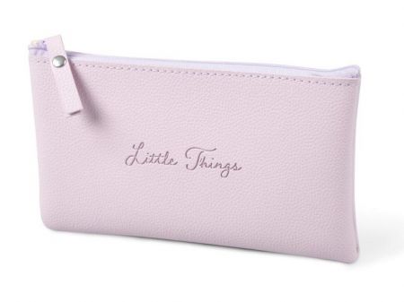 Gifty - Penál etue plochá Little things old pink 21x8cm