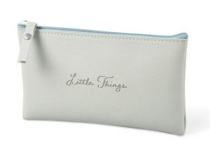 Gifty - Penál etue plochá Little things greenish gray 21x8cm