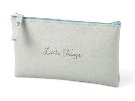 Gifty - Penál etue plochá Little things greenish gray 21x8cm