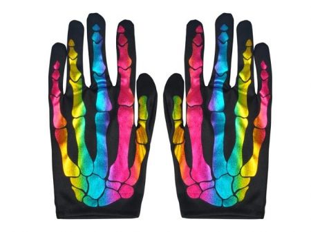 Rukavice kostra 22cm barevné