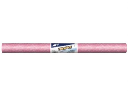 Krepový papír 50x200cm perleťový růžový
