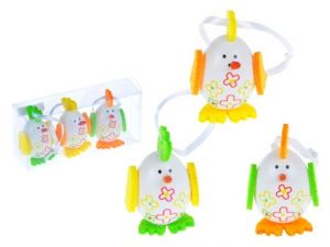 Vajíčka plast 5,5cm/3ks slepice