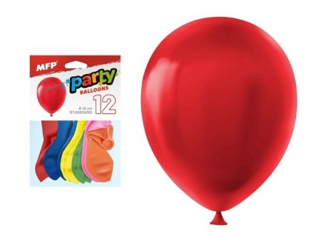 Balónek nafukovací 12ks sáček standard 30cm mix
