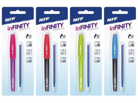 Kuličkové pero gumovací Infinity + náplň 0,6 modré na blistru