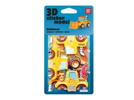 3D Sticker Model Stavební stroje Buldozer - MAKE