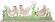 Dekorace Slepice na louce dřevěná 29,5 x 11 x 3 cm na postavení