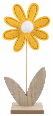 Květina z filcu 11,5 x 30 x 5 cm na postavení