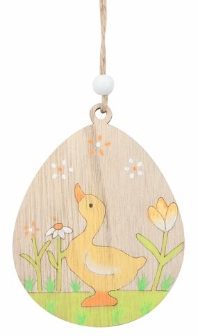 Vajíčko s husou dřevěné 7,5 x 9 x 0,5 cm, na zavěšení
