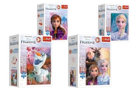 Minipuzzle miniMaxi 20 dílků Ledové království II/Frozen II v krabičce 11x8x4cm