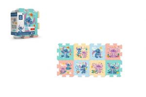 Pěnové puzzle Lilo &amp; Stitch 32x32x1cm 8ks v sáčku 0m+