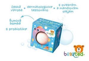 Šumivé kostky do koupele s probiotiky beauted v krabičce