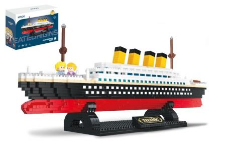 Stavebnice mini KOCO Titanic plast 1510ks v krabičce 20x15x8cm