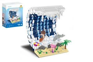 Stavebnice mini KOCO Surfovací vlna plast 1471ks v krabičce 15x20x8cm