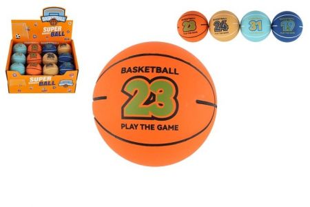 Míček extrémně skákací basketbalový pěna 6cm 4 barev