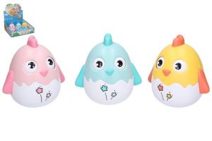 Roly Poly kuře plast 12cm se zvukem 3 barvy