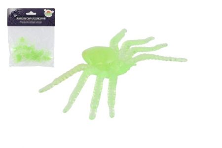 Pavouk svítící ve tmě 20ks plast 5x3cm v sáčku