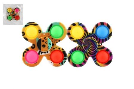 Spinner bubble pops plast 8cm mix barev v sáčku